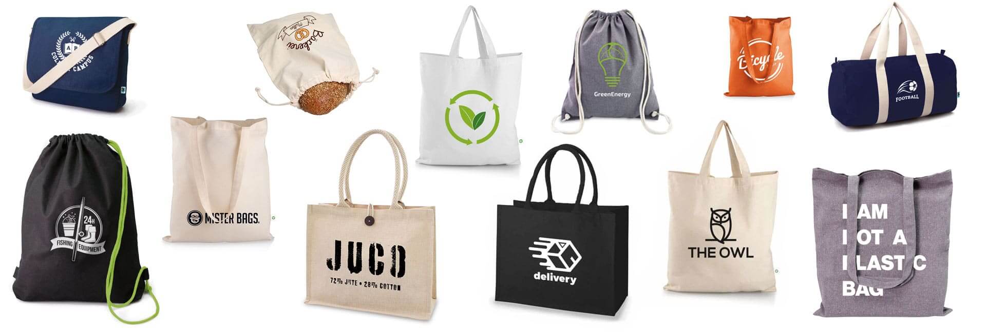Nachhaltige Baumwolltaschen mit Logo bedrucken - Mister Bags